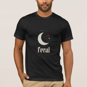 Feral Moon Run With the Dogs Premium Black T-Shirt