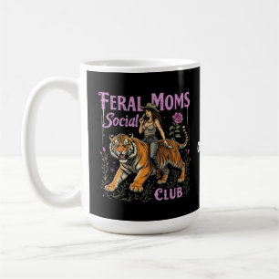 Feral Mum Social Club Funny Trendy Graphic Gift Coffee Mug