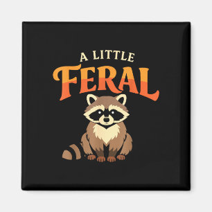 Feral racoon funny wildlife nature lover retro magnet