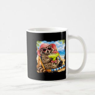 Feral Racoon Summer Vibe Funny Margarita Weather Coffee Mug