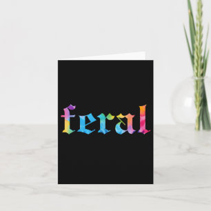 Feral Summer Girl Tie Dye - Womens Gothic Blacklet Card