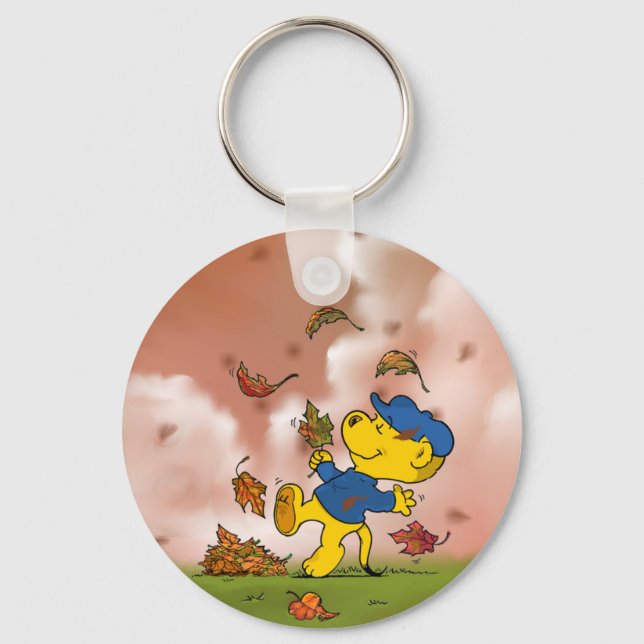 Ferald Amongst The Autumn Leaves Key Ring (Front)