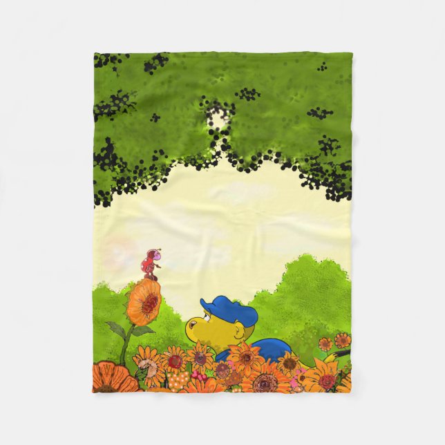 Ferald and Mizz Ladybug Fleece Blanket (Front)