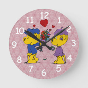 Ferald and Sahsha Ferret  Round Clock