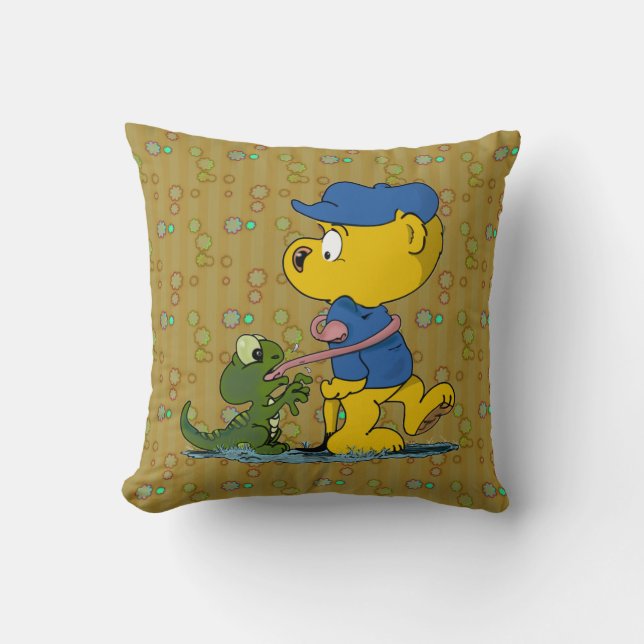 Ferald and The Baby Lizard Cushion (Front)