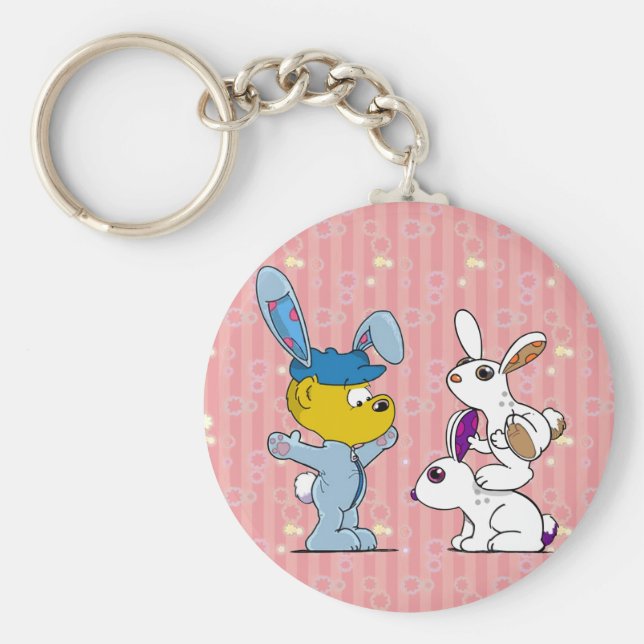 Ferald  and The Bunniez Key Ring (Front)
