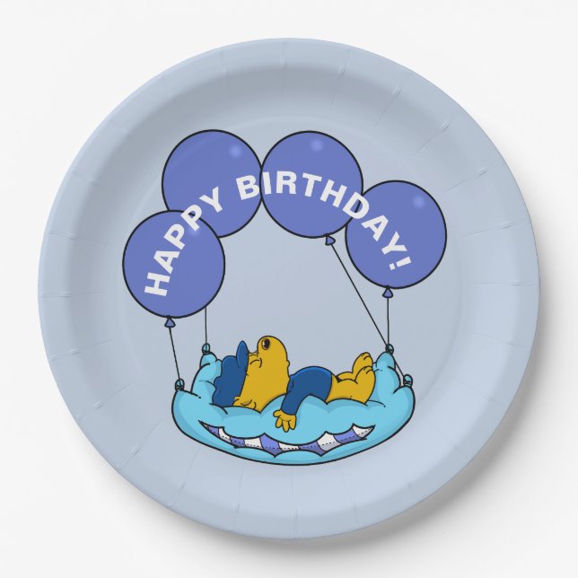 Ferald | Birthday Balloon Paper Plate (Front)