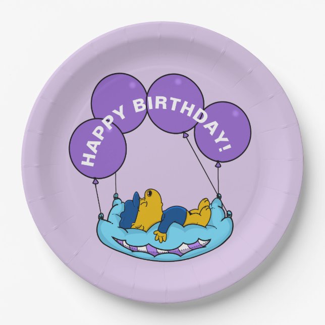 Ferald | Birthday Balloon Paper Plate (Front)