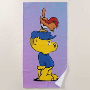 Ferald & Birzy   Ferret Meets Whippoorwill Beach Towel