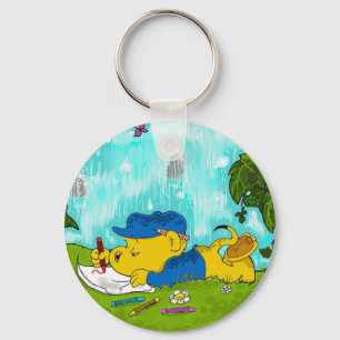 Ferald Drawing By The Waterfall Key Ring