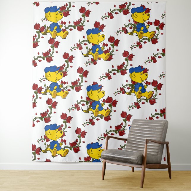 Ferald Eating Roses Tapestry (In Situ)