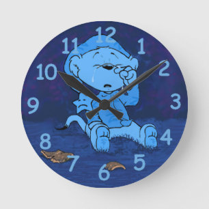 Ferald Feeling Blue  Round Clock