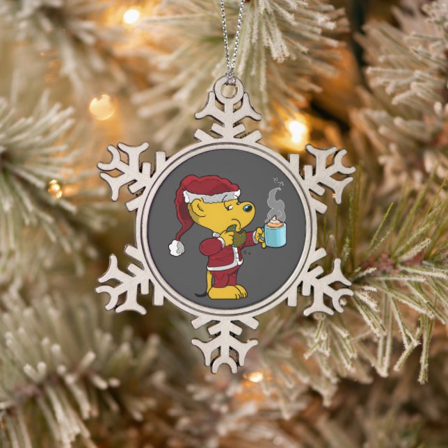 Ferald Holiday Snowflake Pewter Christmas Ornament (Tree)