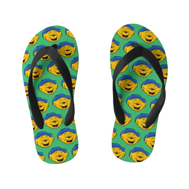 Ferald Laughing Emoji  Kid's Thongs (Footbed)