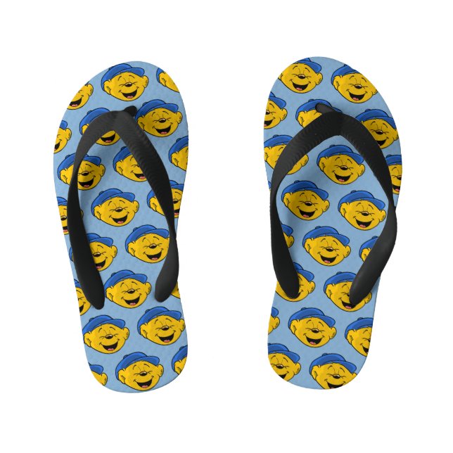 Ferald Laughing Emoji  Kid's Thongs (Footbed)