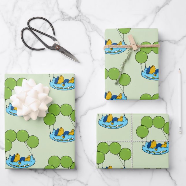Ferald | Pillow Balloons Wrapping Paper Sheet (Front)