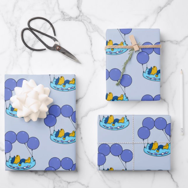 Ferald | Pillow Balloons Wrapping Paper Sheet (Front)