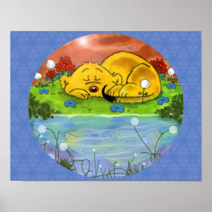Ferald Sleeping By The Sunflowers Poster