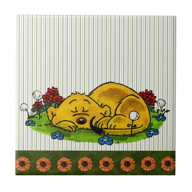 Ferald Sleeping Ceramic Tile (Front)