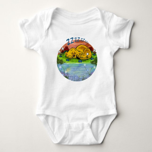 Ferald | Sleeping Ferret Baby Bodysuit (Front)