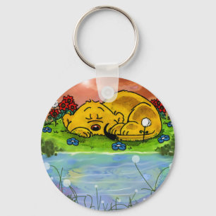 Ferald   Sleeping Ferret Key Ring