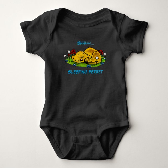 Ferald | Sleeping Ferret Tote Bag Baby Bodysuit (Front)