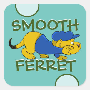 Ferald Smooth Ferret Square Sticker
