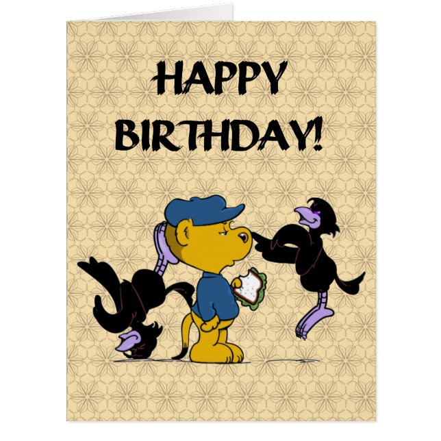Ferald & The Pesky Crows Birthday Card (Front)