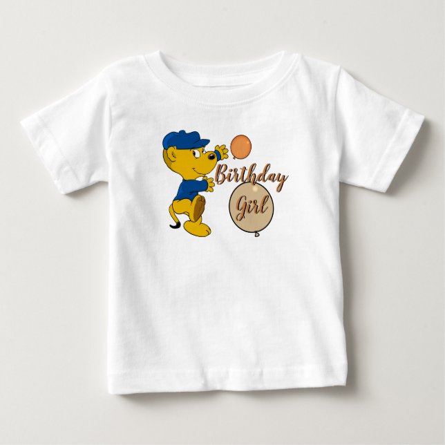 Ferald | Upbeat Birthday Girl Baby T-Shirt (Front)