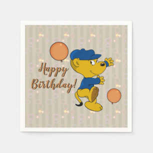 Ferald   Upbeat Birthday  Napkin