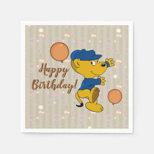 Ferald | Upbeat Birthday  Napkin (Front)