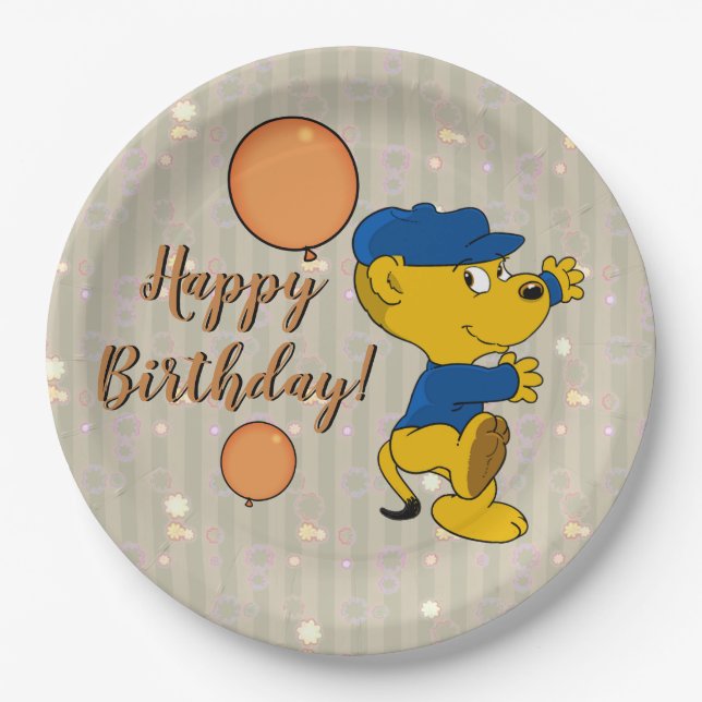 Ferald | Upbeat Birthday Paper Plate (Front)