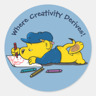 Ferald   Where Creativity Derives! Classic Round S Sticker
