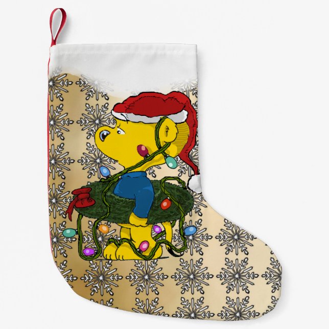 Ferald's Hula Wreath Small Christmas Stocking (Front)