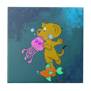 Ferald's Swim Ceramic Tile