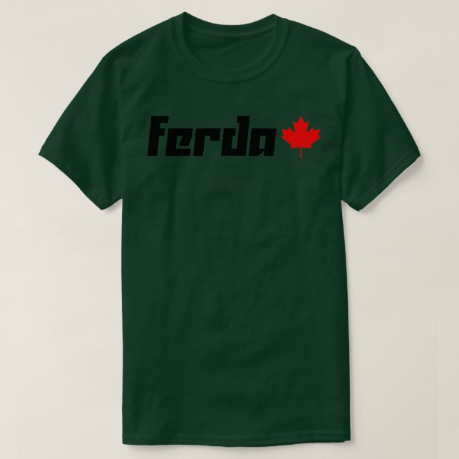 Ferda Canadian Funny Hockey Shirt  (Design Front)