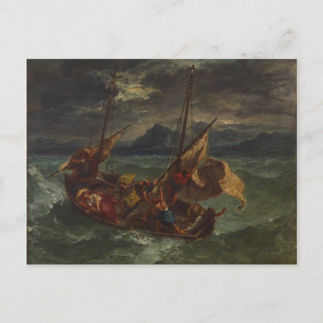 Ferdinand Delacroix Christ on the Sea of Galilee Postcard (Front)