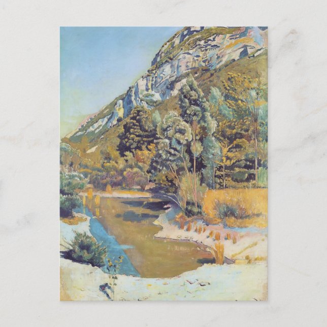 Ferdinand Hodler- At the foot of the Petit Saleve Postcard (Front)