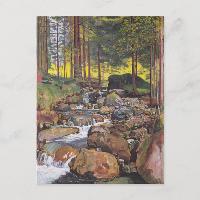 Ferdinand Hodler- Forest with a mountain stream Postcard (Front)