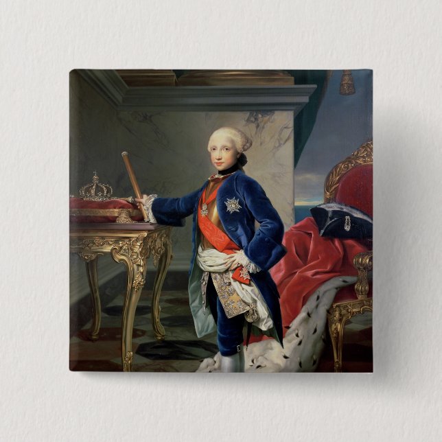 Ferdinand IV, King of Naples 15 Cm Square Badge (Front)