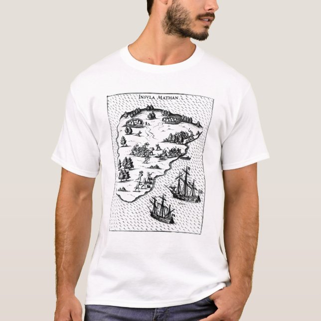 Ferdinand Magellan  Fighting Natives on Island T-Shirt (Front)