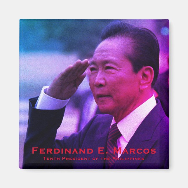Ferdinand Marcos, Tenth President of Philippines Magnet (Front)