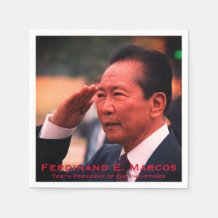Ferdinand Marcos, Tenth President of Philippines Napkin