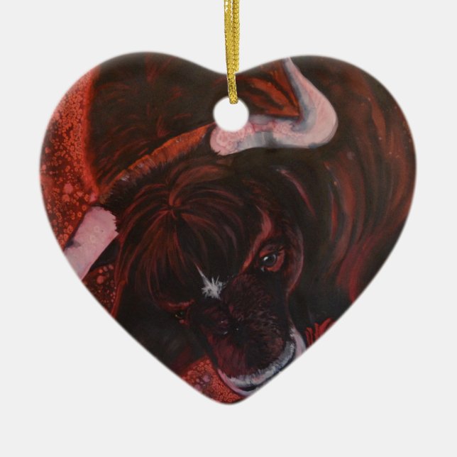 Ferdinand the bull ceramic ornament (Front)