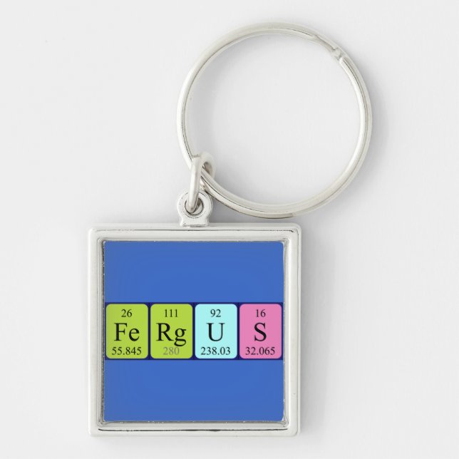 Fergus periodic table name keyring (Front)