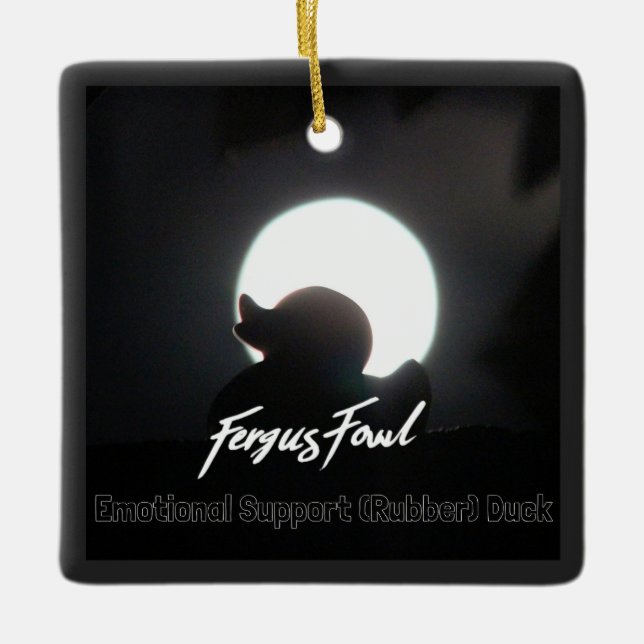 FergusFowl ES(R)D Ceramic Ornament (Front)