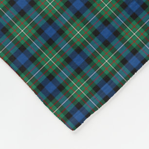 Ferguson Clan Blue, Green and Red Tartan Fleece Blanket
