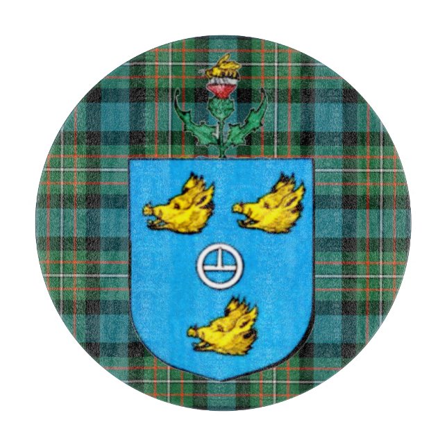 Ferguson clan shield cutting board (Front)