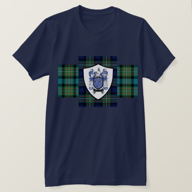 Ferguson Clan tartan and shield t shirt (Design Front)