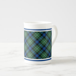 Ferguson Family Tartan Green and Royal Blue Plaid Bone China Mug